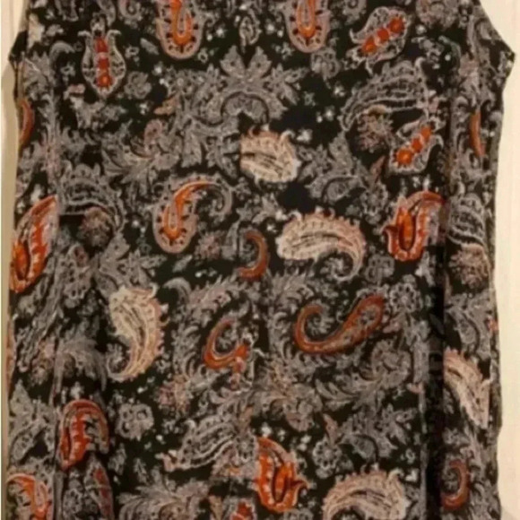 Simply Noelle Women’s High-Low Dress Paisley Sleeveless, Choker Neck Sz. L/XL - Picture 3 of 5